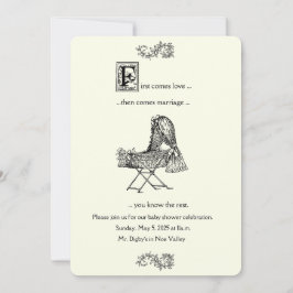 First kommt Ehe Storybook Baby Shower lädt ein Einladung