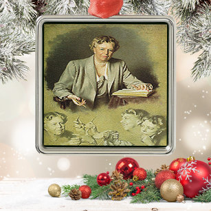 First Lady Anna Eleanor Roosevelt Silbernes Ornament