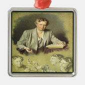 First Lady Anna Eleanor Roosevelt Silbernes Ornament (Vorne)