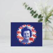First Lady Betty Ford US Flagge Postkarte (Stehend Vorderseite)