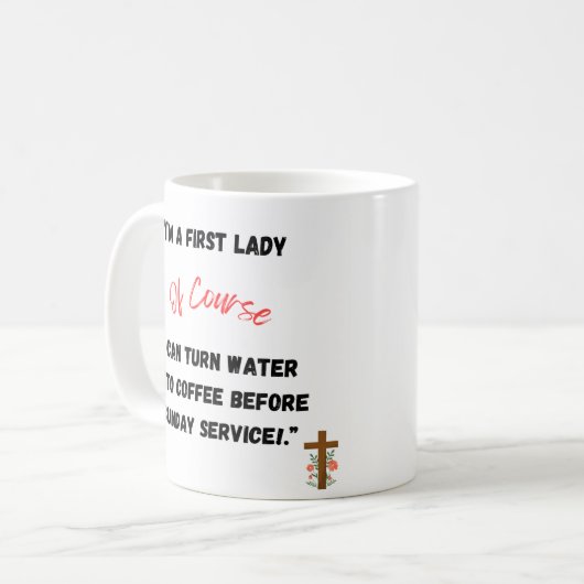 "First Lady Coffee" Kaffeetasse (Vorderseite Links)