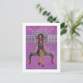 FIRST LADY-DRUCK MICHELLE OBAMA POSTKARTE (Stehend Vorderseite)