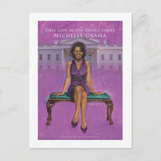 FIRST LADY-DRUCK MICHELLE OBAMA POSTKARTE