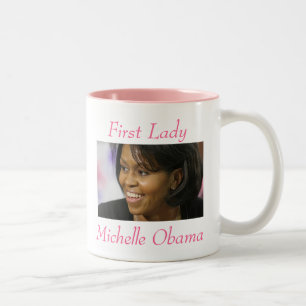 First Lady Michelle Obama - besonders angefertigt Zweifarbige Tasse