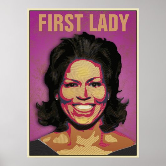 First Lady Michelle Obama - maßgeschneidert Poster (Vorne)
