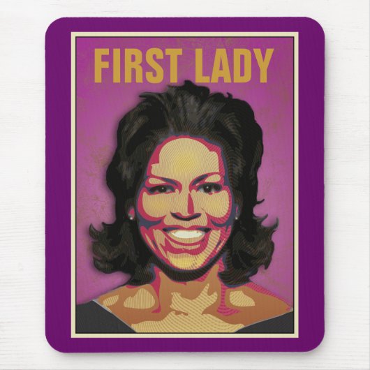 First Lady Michelle Obama Mousepad (Vorne)