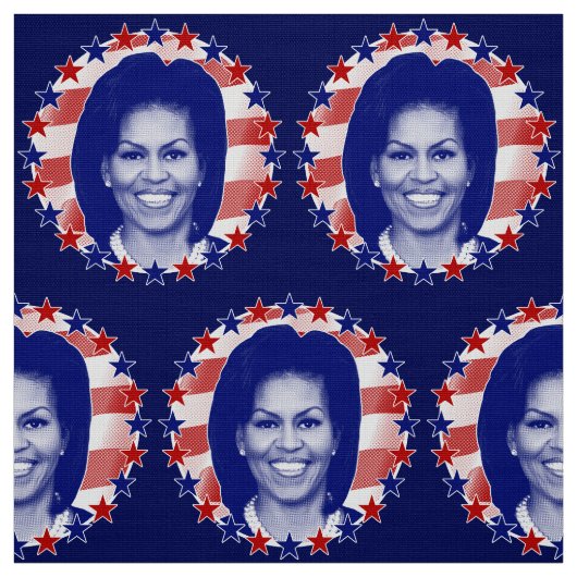 First Lady Michelle Obama US Flagge Stoff (Muster)