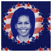 First Lady Michelle Obama US Flagge Stoff (Nahaufnahme)