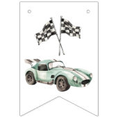 First Lap Around the Track, Happy Birthday Decor Wimpelkette (Erste Fahne)