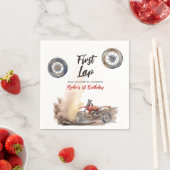 First Lap Little Racer 1st Birthday Serviette (Beispiel)