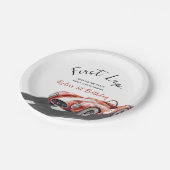 First Lap Race Car 1st Birthday  Pappteller (Schrägansicht)