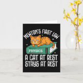 First Law Funny Cat Physik Lehrerin Nerd Männer Fr Karte (Gelbe Blume)