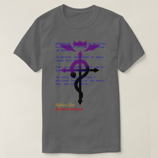 First Law Of Alchemy T-Shirt (Design vorne)