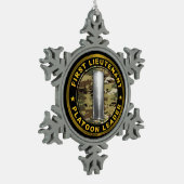First Lieutenant 1LT Platoon Leader Schneeflocken Zinn-Ornament (Links)