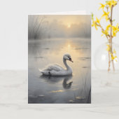 First Light Kin Swan Greeting Card Karte (Gelbe Blume)