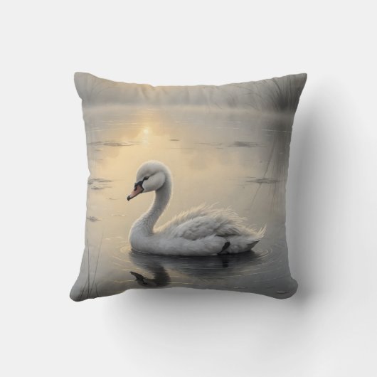 First Light Kin Swan Throw Pillow Kissen (Rückseite)