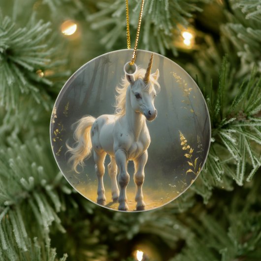 First Light Kin Unicorn Glass Ornament (Baum)