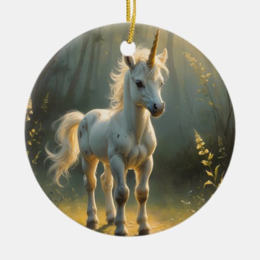 First Light Kin Unicorn Glass Ornament (Vorne)