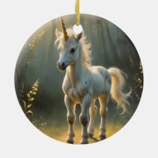 First Light Kin Unicorn Glass Ornament (Hinten)