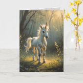 First Light Kin Unicorn Greeting Card  Karte (Gelbe Blume)
