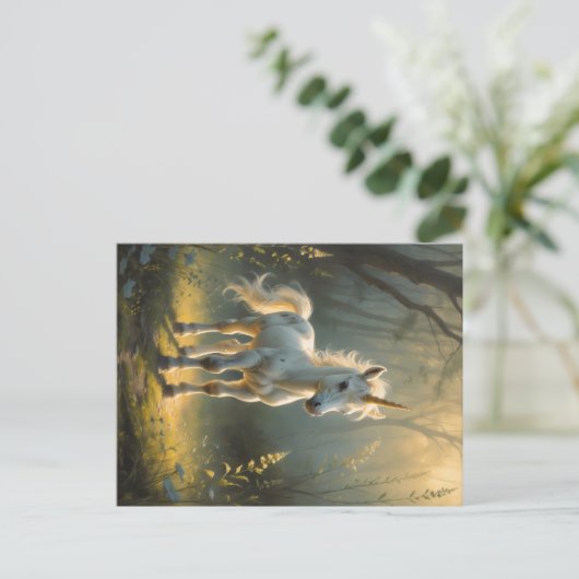 First Light Kin Unicorn Postcard Postkarte (Stehend Vorderseite)