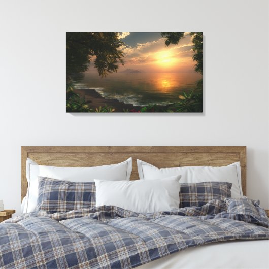 "First Light" überzogene Canvas Leinwanddruck (Insitu (Schlafzimmer))