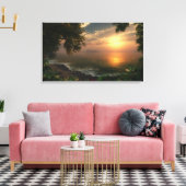"First Light" überzogene Canvas Leinwanddruck (Insitu (Wohnzimmer))