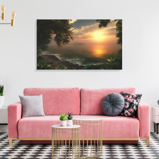 "First Light" überzogene Canvas Leinwanddruck (Insitu (Wohnzimmer))