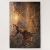First Light | Weißweddehirsch-Kunst | Puzzle (Vertikal)