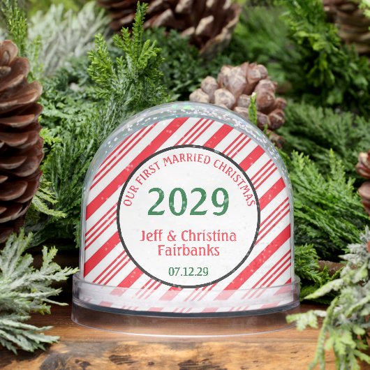 First Married Christmas Photo Schneekugeln (Winter)