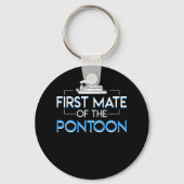 First Mate Pontoon Pontoon Bootsübergang Schlüsselanhänger (Vorderseite)