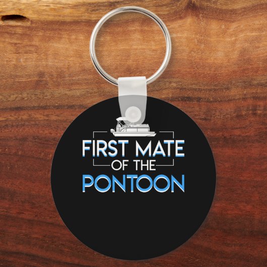 First Mate Pontoon Pontoon Bootsübergang Schlüsselanhänger (Vorderseite)