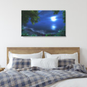 "First Moonlight" Wrapped Canvas Leinwanddruck (Insitu (Schlafzimmer))
