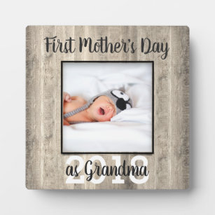 First Mother Day Oma Custom Foto Plaque Fotoplatte