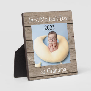 First Mother Day Oma Custom Foto Plaque Fotoplatte