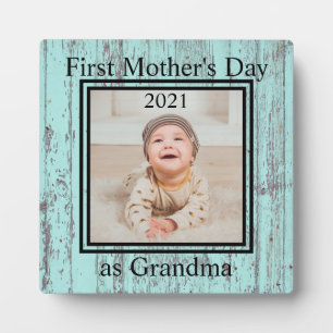 First Mother Day Oma Custom Foto Plaque Fotoplatte