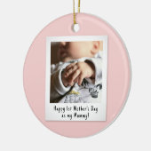 First Mother Day Snapshot Style Foto Keepake Keramik Ornament (Links)