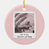 First Mother Day Snapshot Style Foto Keepake Keramik Ornament (Hinten)