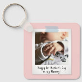 First Mother Day Snapshot Style Foto Keepake Schlüsselanhänger (Vorderseite)