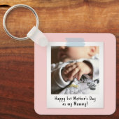 First Mother Day Snapshot Style Foto Keepake Schlüsselanhänger (Vorderseite)