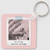 First Mother Day Snapshot Style Foto Keepake Schlüsselanhänger (Rückseite)