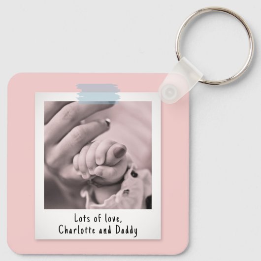 First Mother Day Snapshot Style Foto Keepake Schlüsselanhänger (Rückseite)