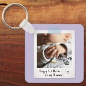 First Mother Day Snapshot Style Foto Keepake Schlüsselanhänger (Vorderseite)