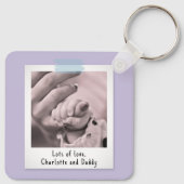 First Mother Day Snapshot Style Foto Keepake Schlüsselanhänger (Rückseite)