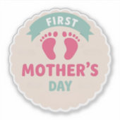 First Mother Day Sticker - Junge Mutter Gift - Swe (Vorderseite)