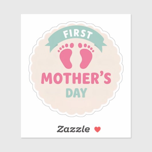 First Mother Day Sticker - Junge Mutter Gift - Swe (Blatt)