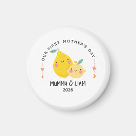 First Mother’s Day 2026 Cute Lemon Mom & Baby Magnet