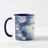 First Mother’s Day Moon Floral Blue Personalized Tasse (Links)