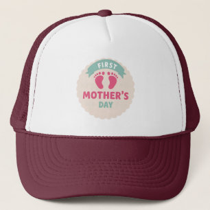 First Mother’s Day Trucker Hat - Junge Mutter Gesc Truckerkappe