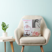 First Mothers Day 3 photo Collage Throw Pillow Kissen (Stuhl )
